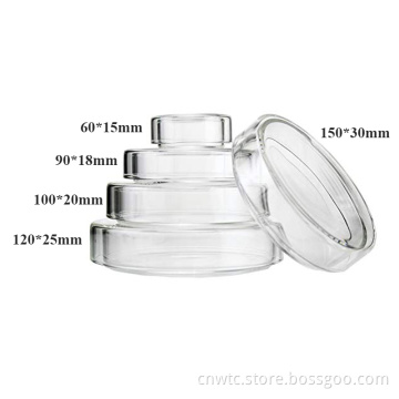 High Boro3.3 Glass Petri Dish Sizes: 60mm, 90mm, 100mm, 120mm, 150mm - Laboratory Disposables Glassware Collection